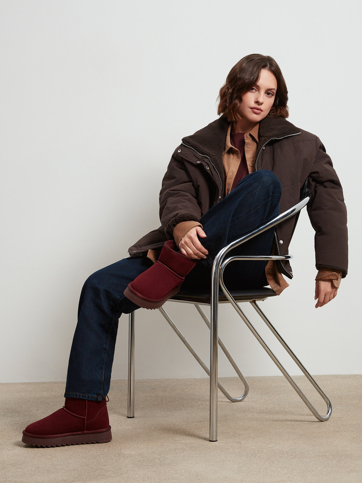 Угги Thomas Munz Осень-зима 2025, размер 41, бордовый — фото 1