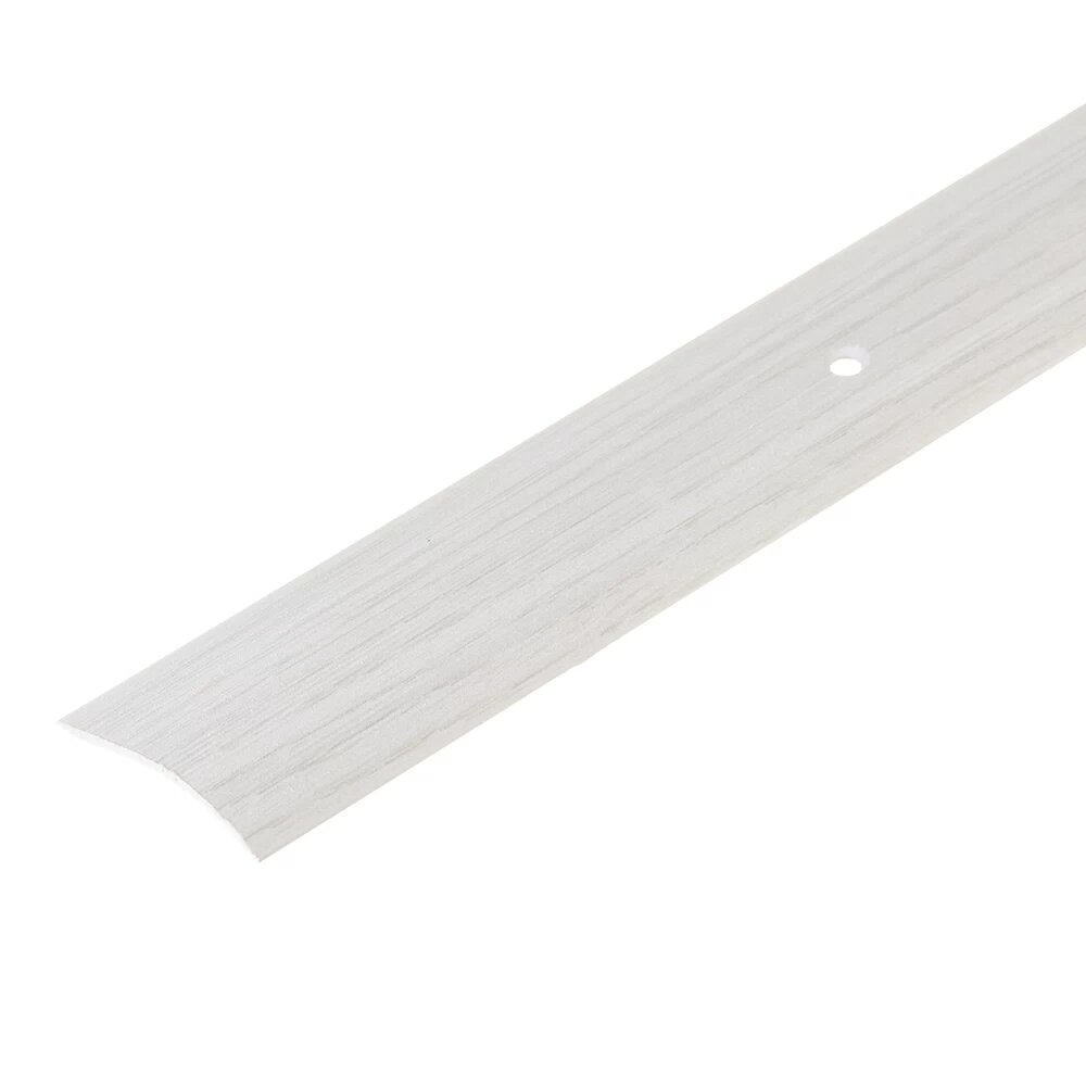 Порог алюминиевый разноуровневый кант 40х900 мм дуб ривалго белый перепад 15 мм ПилотПро Кант 040 отрыт.