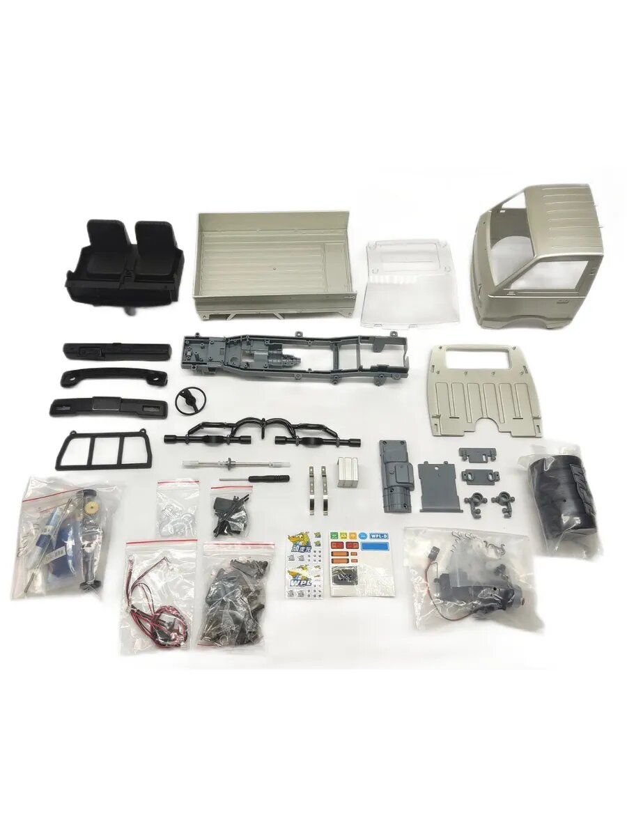 Конструктор WPL "ST90" D-12KM SILVER, пластик, радиоуправляемый, масштаб 1:10, до 50 деталей — фото 1