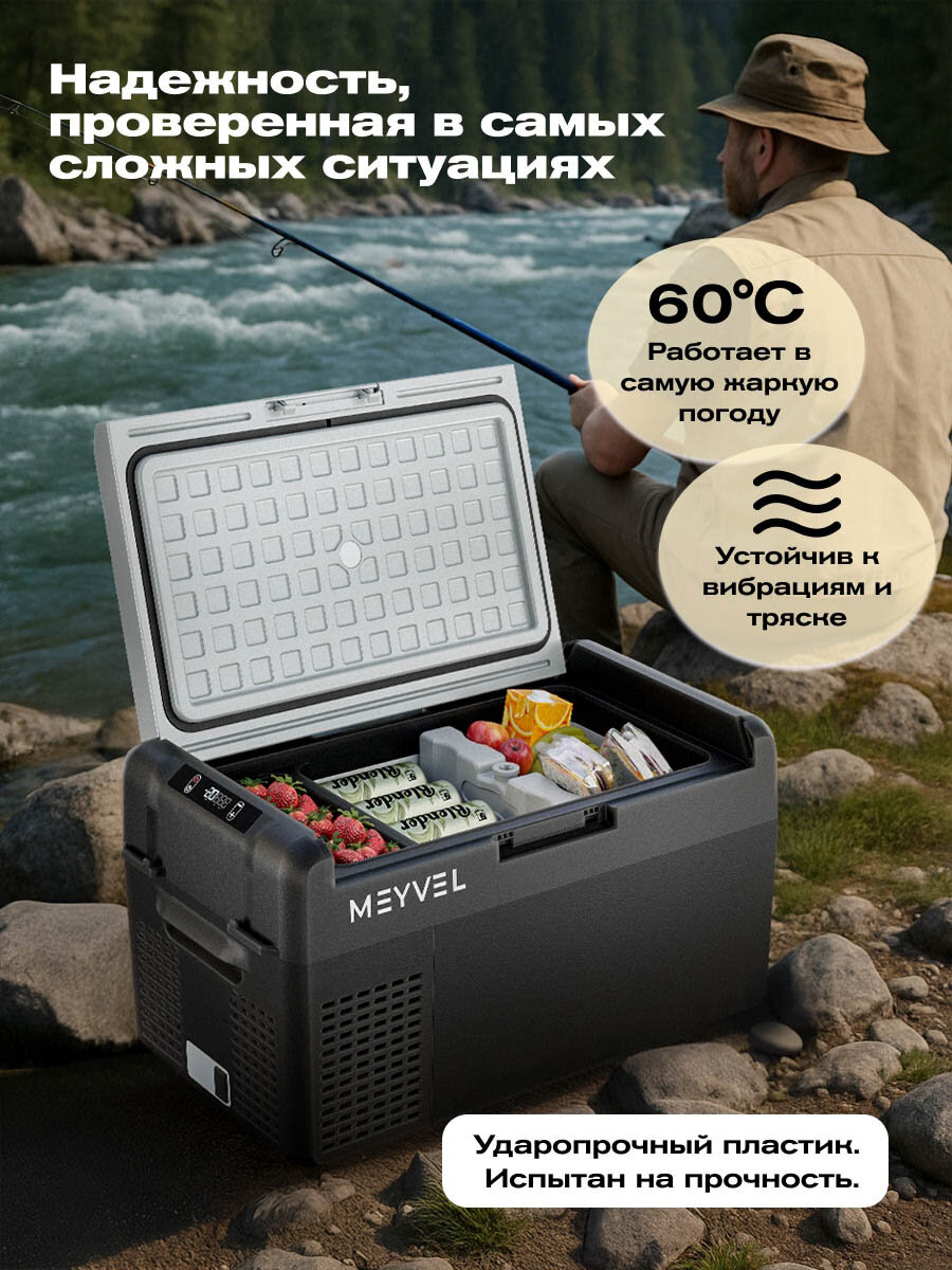 Картинки Автохолодильник компрессорный на 20 литров Meyvel AF-L20 ICE/ холодильник автомобильный компрессорный 12в 24в