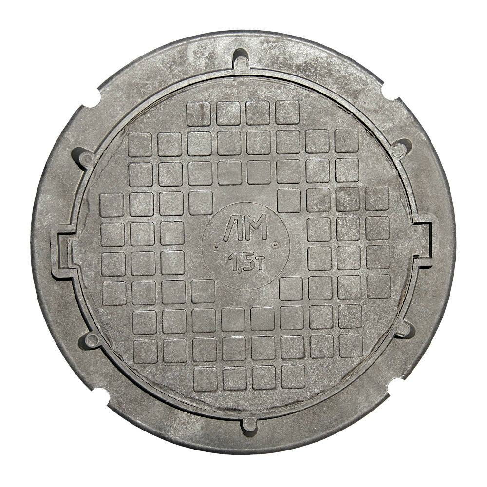 Люк полимерно-песчаный 720/540/560 ЛПП-Ло нагрузка 3т черный