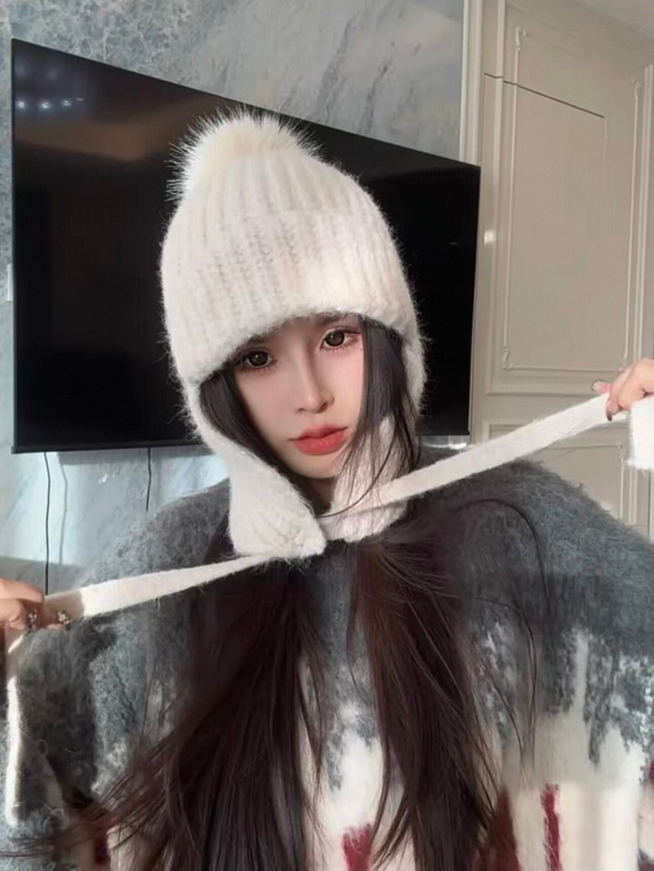 Шапка-ушанка для женщин, размер 56-58, бордовый — фото 1