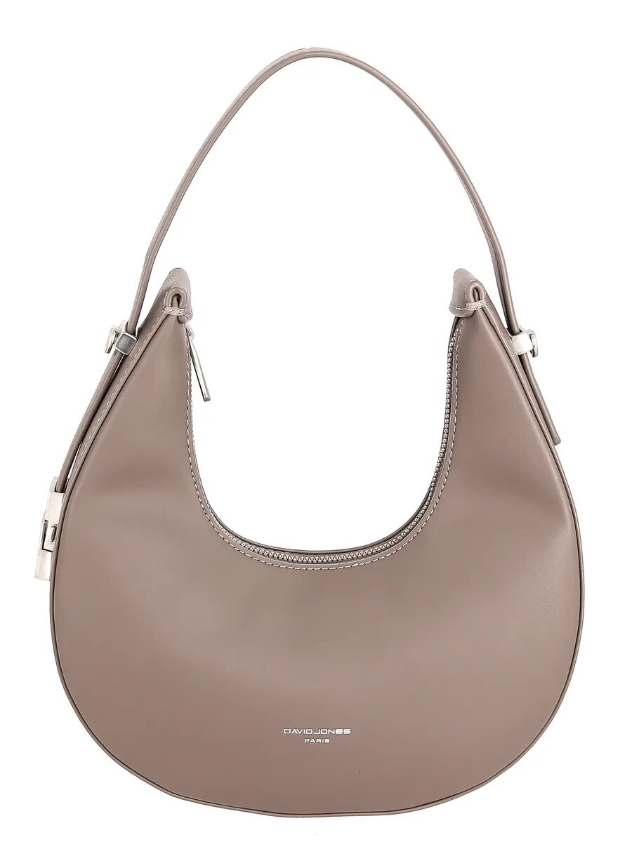 Сумка хобо DAVID JONES, серо-коричневый — фото 1