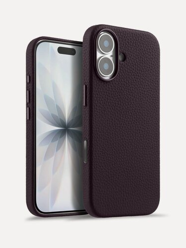 Изображение товара Кожаный чехол накладка с Magsafe Regal SC для iPhone 17, сиреневый