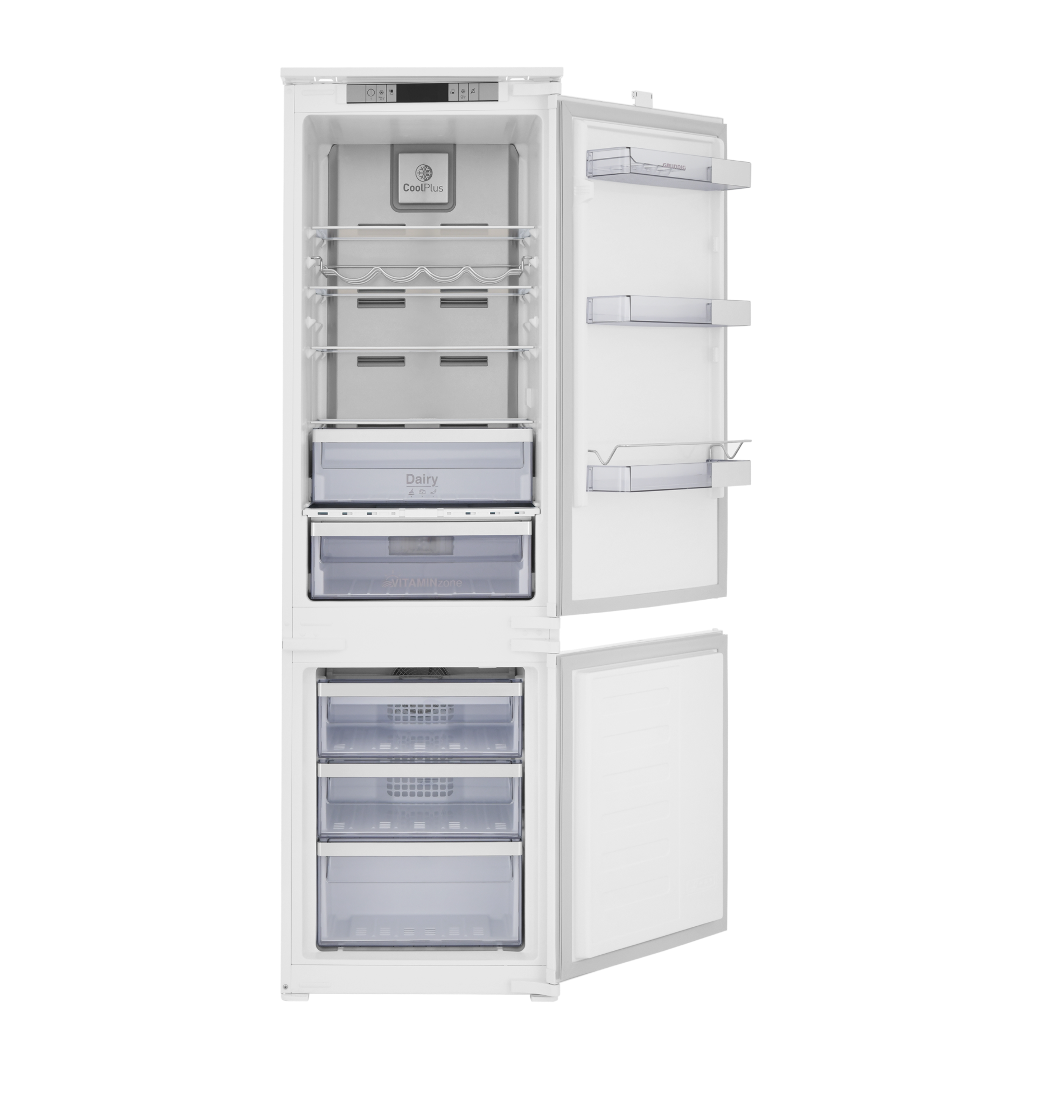 Встраиваемый двухкамерный холодильник Grundig GKIN25720 275л