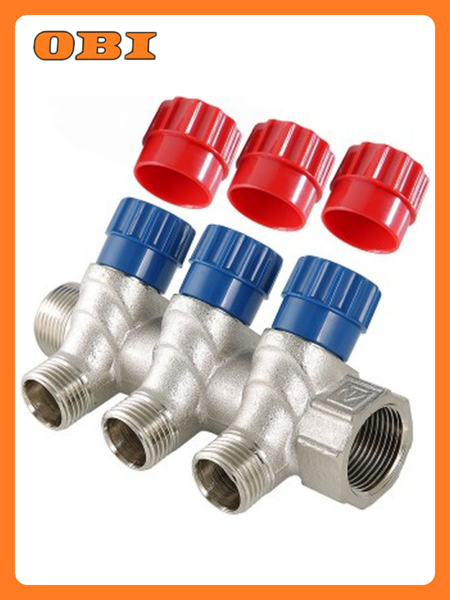 Коллектор VALTEC VTc.560 латунь никелированный 3 отвода 1