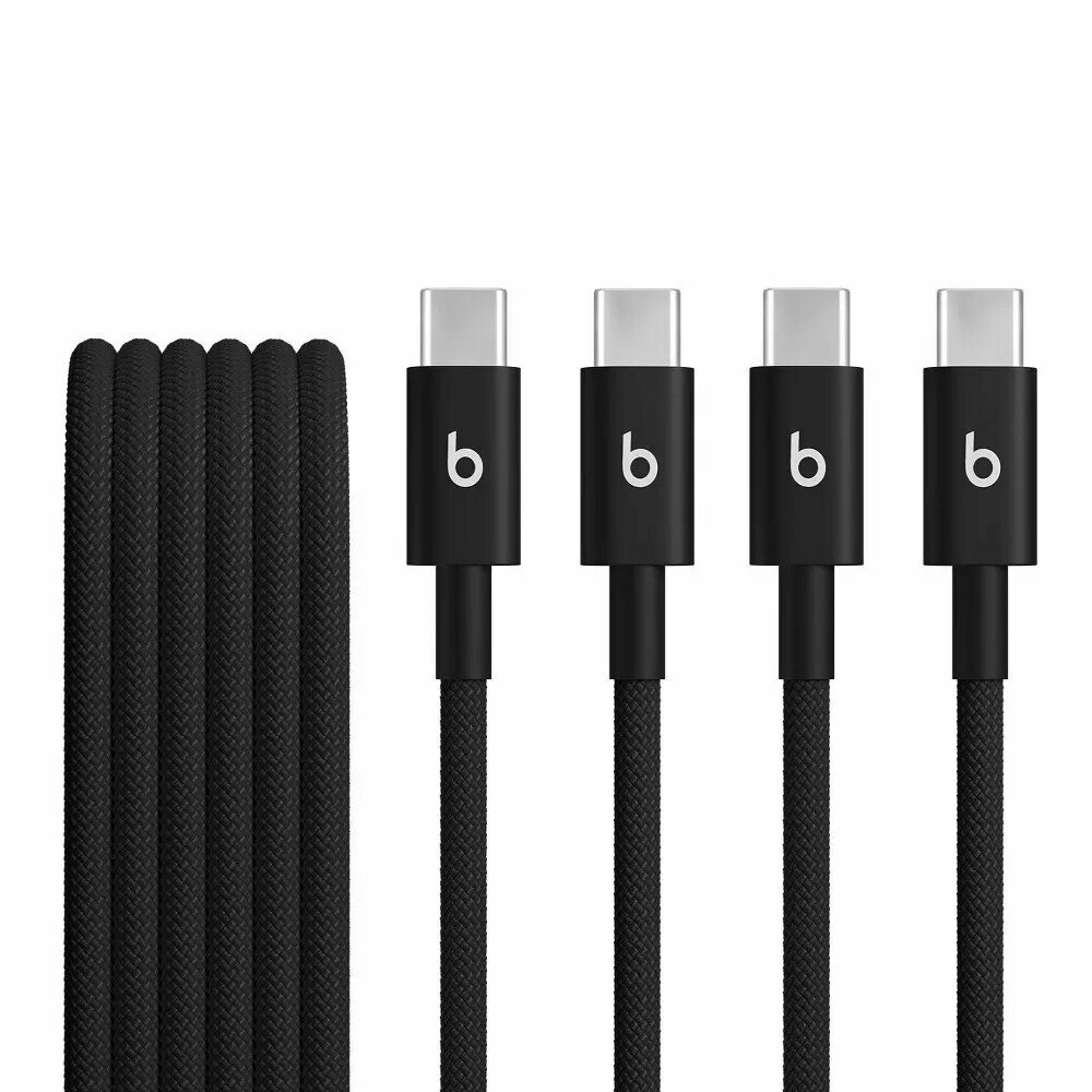 Кабель Beats USB-C to USB-C Woven Cable (1.5 m) - Bolt Black