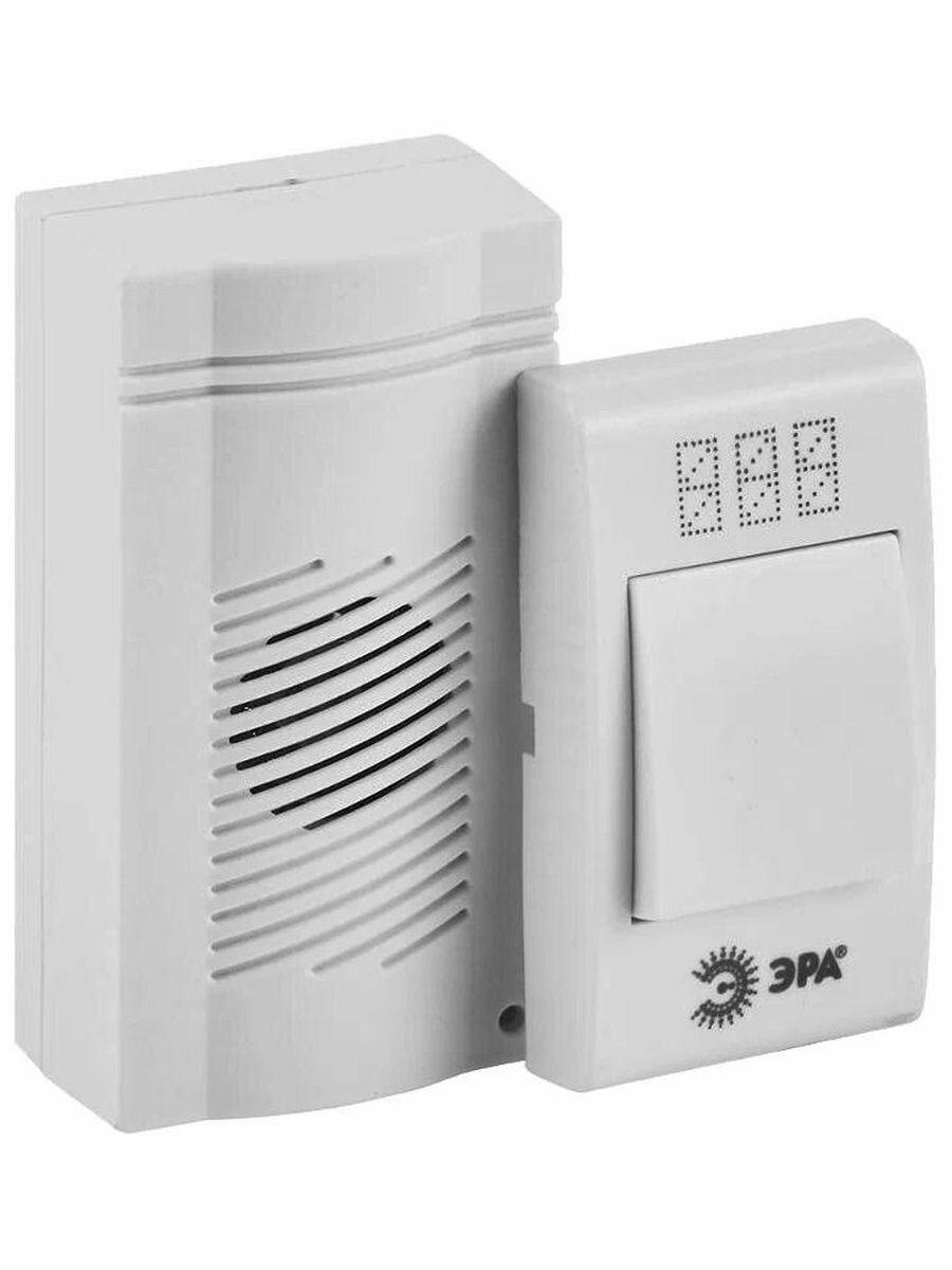 Звонок беспроводной Эра белый С51 32 мелодии 100м А23+2АА IP20