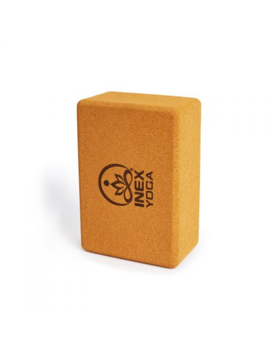 Блок для йоги INEX Cork 23х14х10 см, нескользящий, пробковый — фото 1
