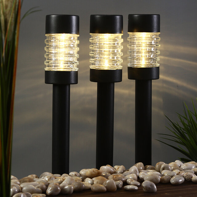 Набор садовых фонарей на солнечной батарее Solar Monteverde 54 см 3 шт IP54 Koopman DT3000240