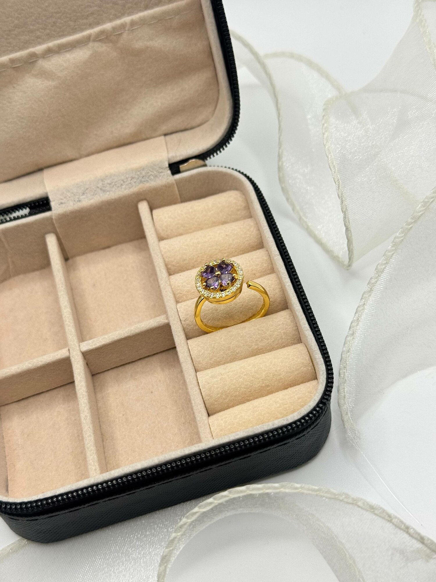 Кольцо, фианит