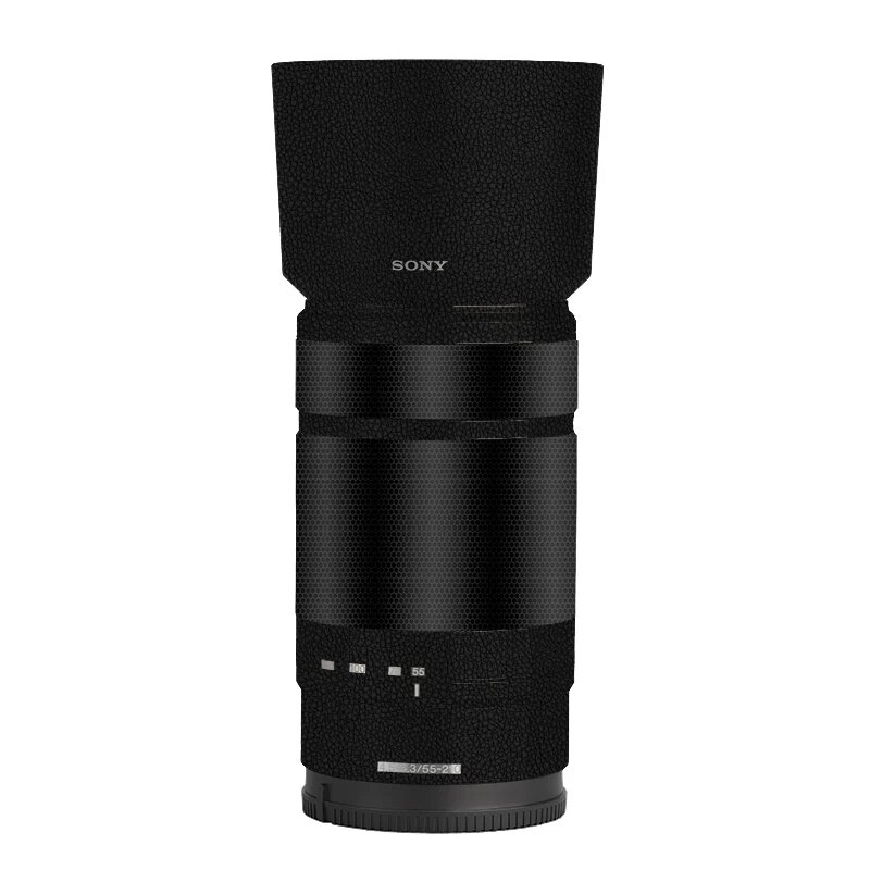 Стикер для объектива Sony E 55-210mm — Паттерн «Кожаный рисунок», защитная пленка для SEL55210