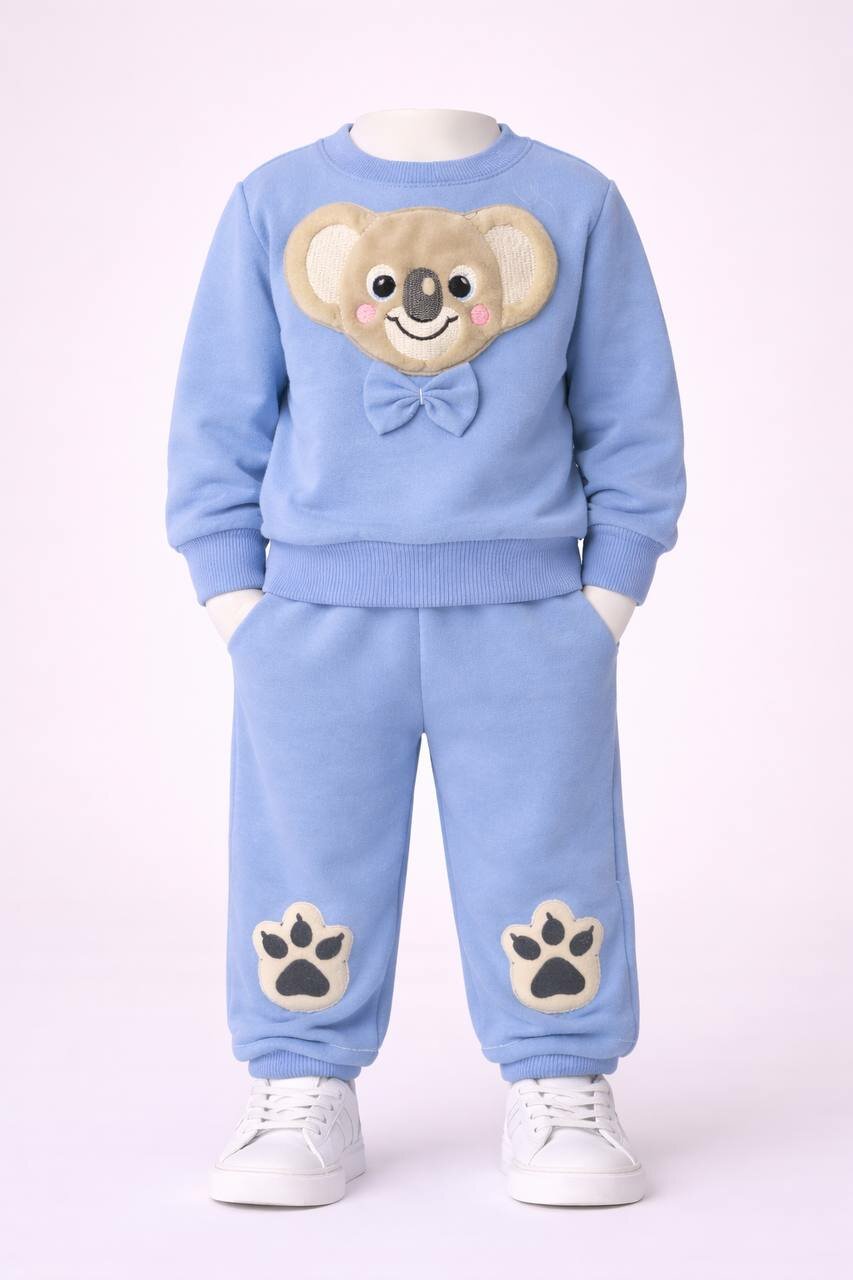 Комплект одежды Koala Kids до 2 лет, размер до 2 лет, Голубой меланж — фото 1