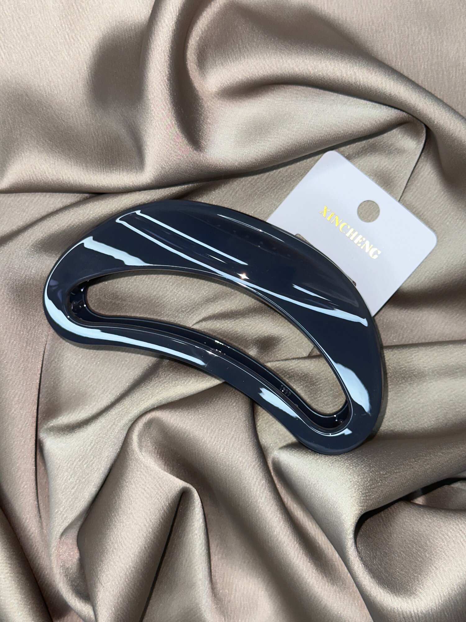 Стильная , модная заколка, в корейском стиле, радуга, премиум люкс, цвет граффит