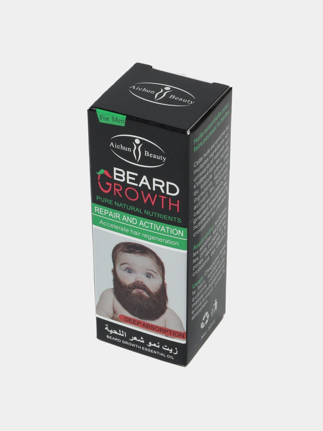 Масло Beard Growth для роста бороды, волос, эффект миноксидила — фото 1