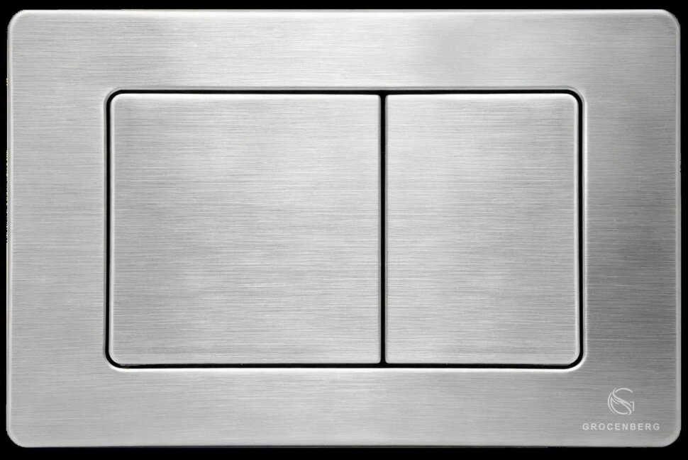 Кнопка смыва GROCENBERG КМ3080НК, для унитаза, металл, никель