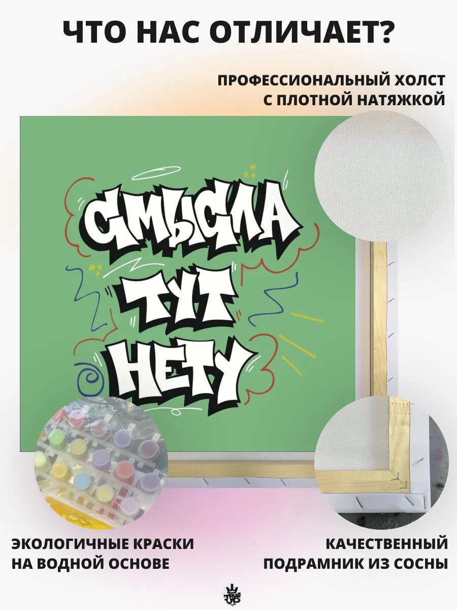 Граффити картина по номерам на холсте — фото 1