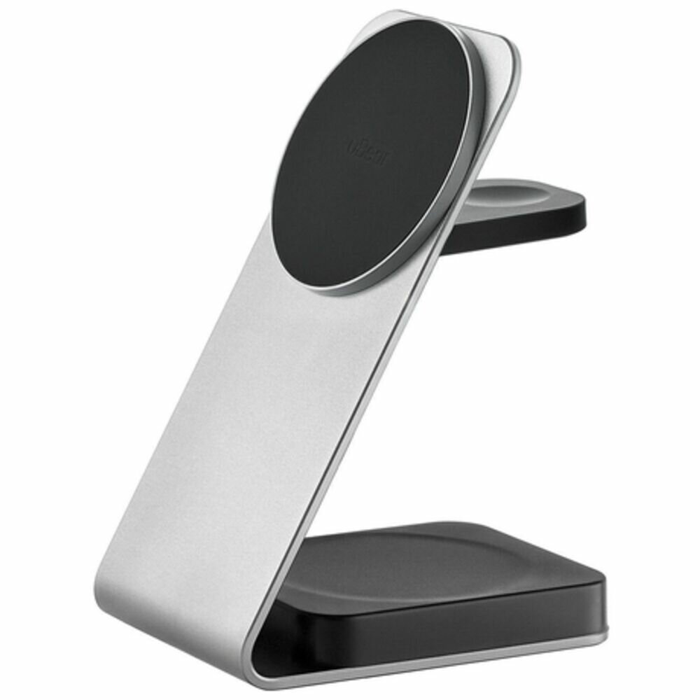 Беспроводная зарядная панель 3 в 1 Для IPhone, Apple Watch, Airpods uBear Level Ultra Qi2 25W Silver