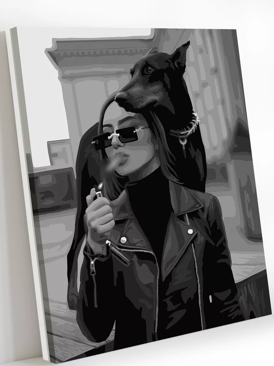 Картина по номерам Hobby Paint Девушка на стиле