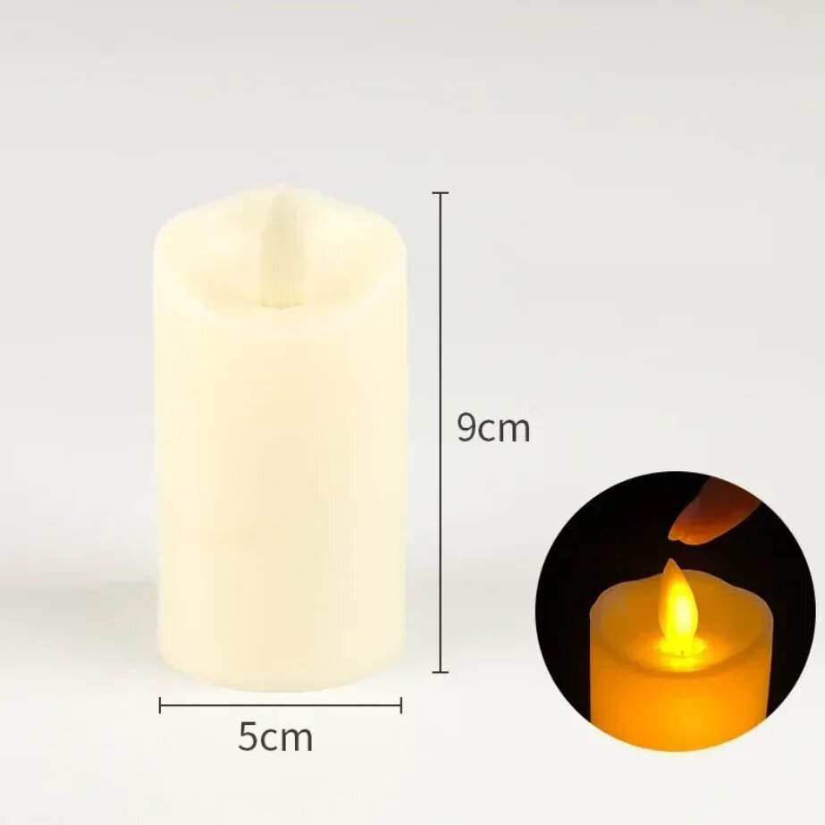 Светодиодные свечи VzzUoo солнечного питания 5cm-9cm