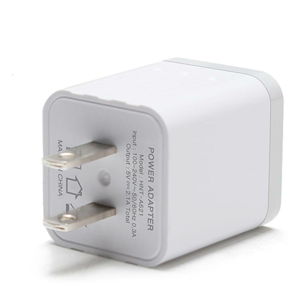 Портативное двухпортовое USB-зарядное устройство, Белый - US