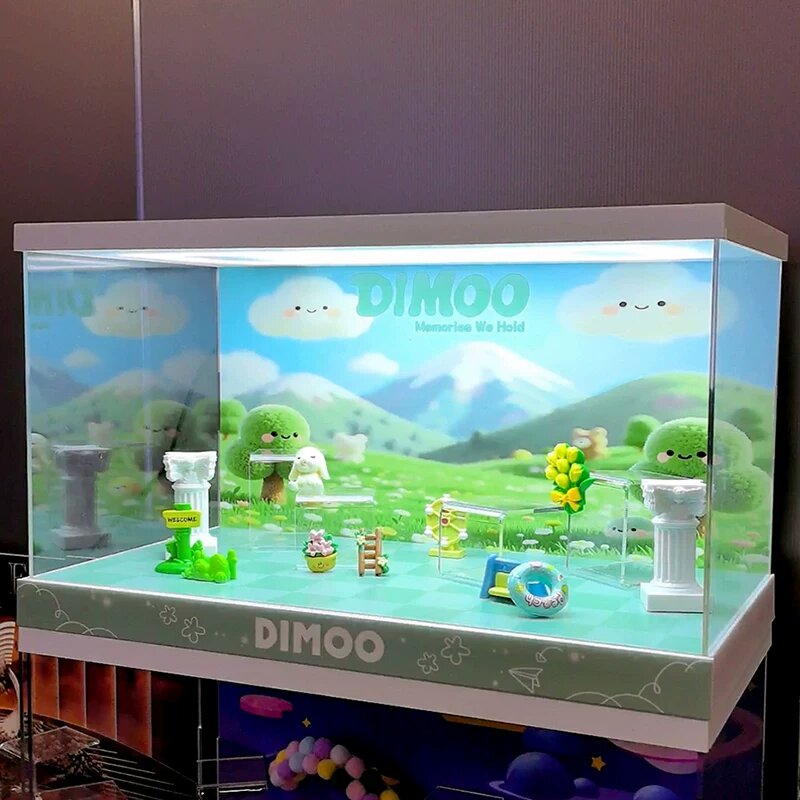Стенд с подсветкой для коллекционных фигур POP MART DIMOPO 42x21.5x24см, без слотов для фигур