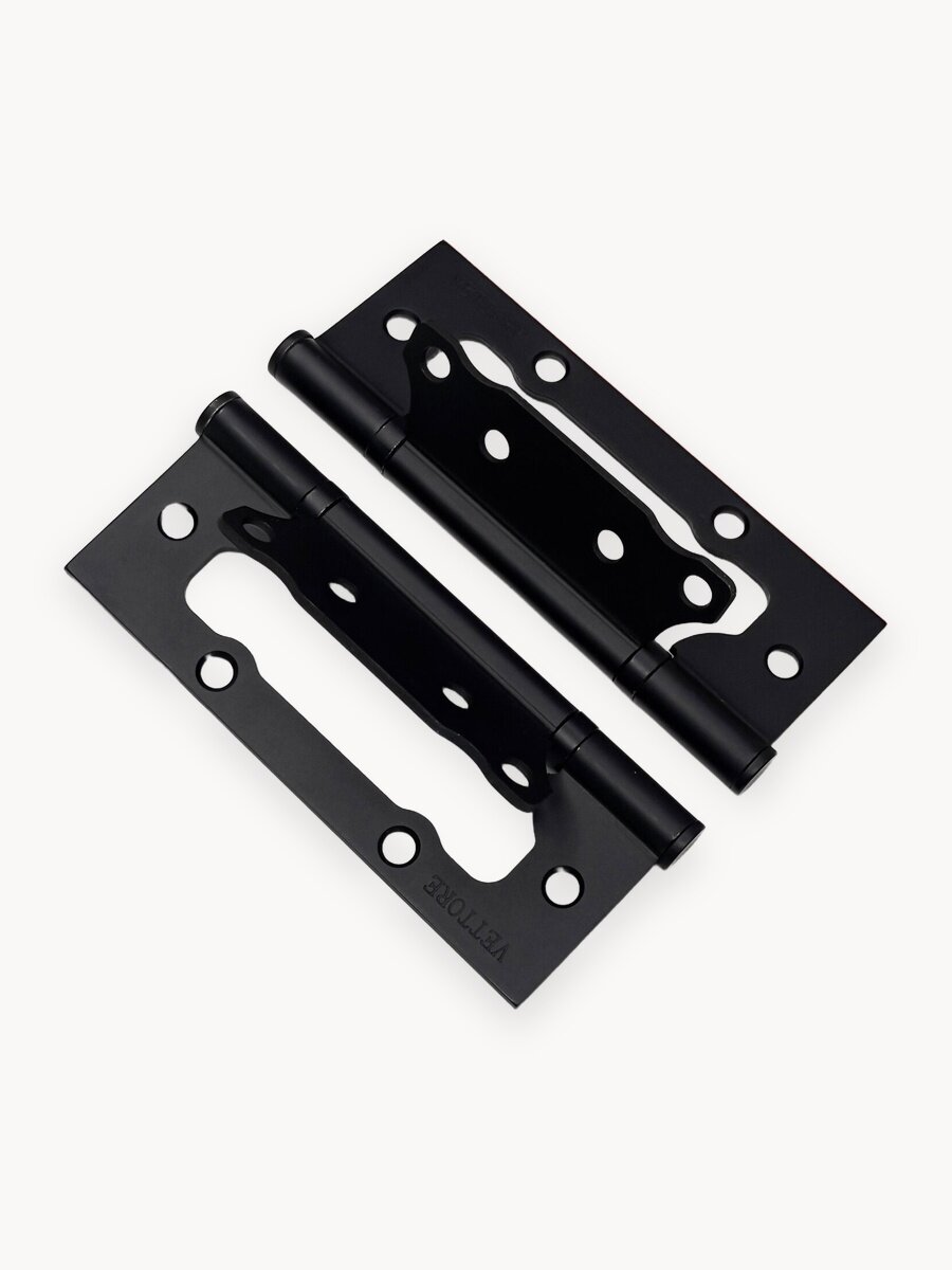 Петли дверные универсальные бабочки для входных и межкомнатных дверей Черный матовый