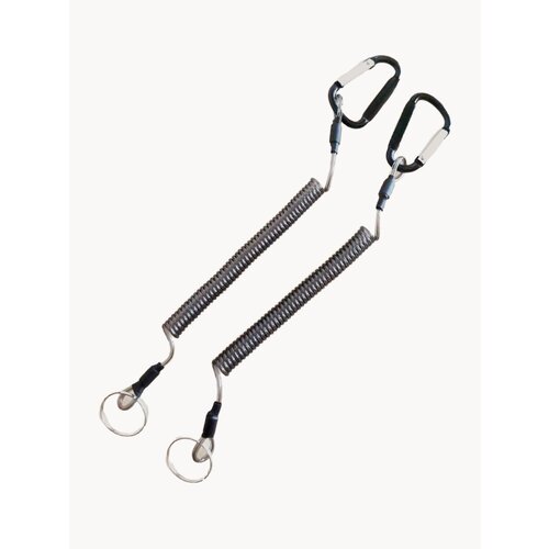 Пружинный шнур для пропуска и бейджа / Рыболовный Страховочный тросик для инструментов и ключей / Ретривер (2 шт)