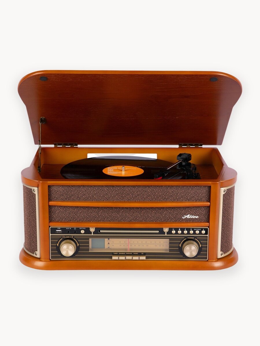 Проигрыватель виниловых дисков Alive Audio OLDTIMER Wood