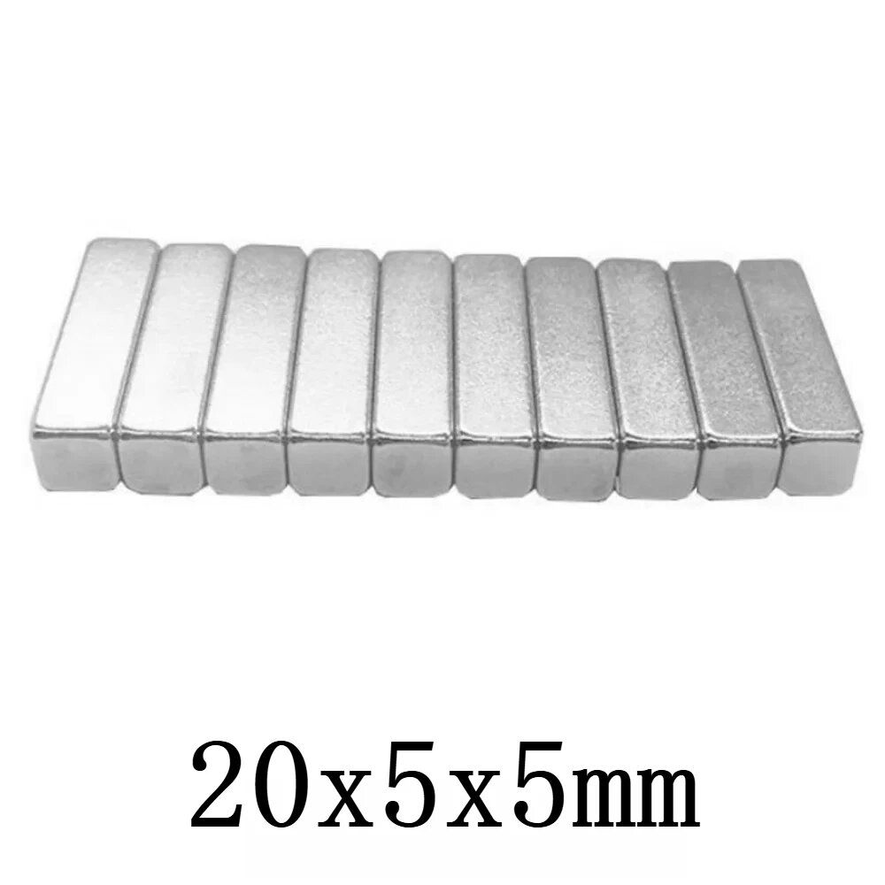 Супер сильный прямоугольный магнит 20x5x5 мм N35 10PCS