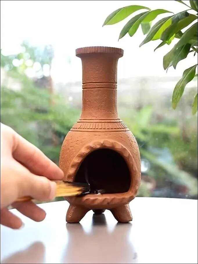 Настольная горелка ручной работы темно-каштанового цвета Palo Santo для медитации
