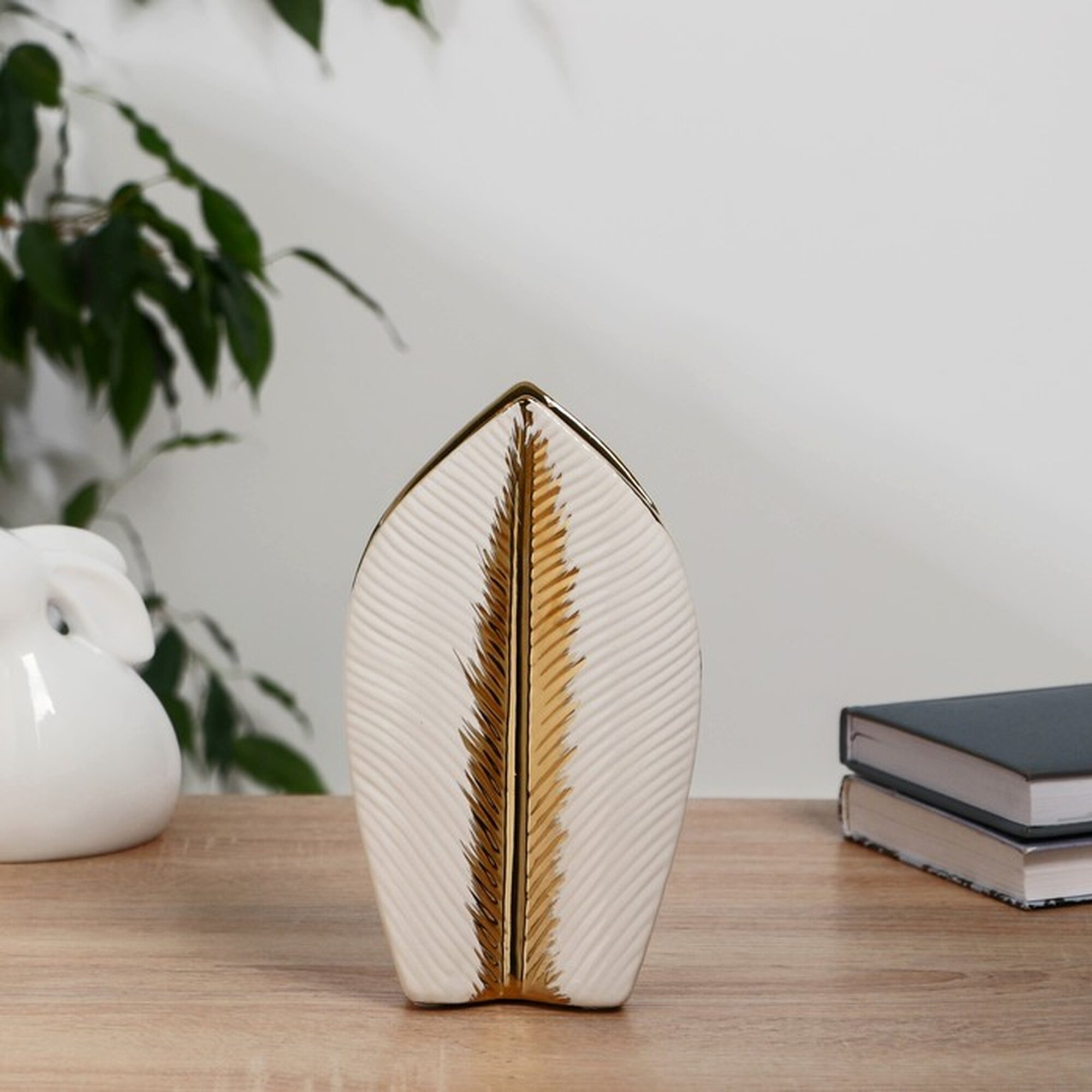 Ваза Сима-ленд «Кэнди» керамическая настольная белая 20 см