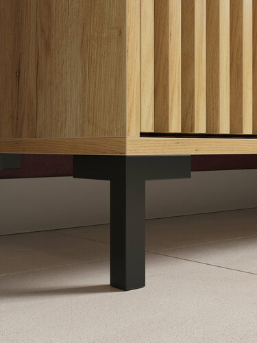 Изображение товара Опора мебельная регулируемая по высоте черная ножки для мебели 4 штуки в комплекте