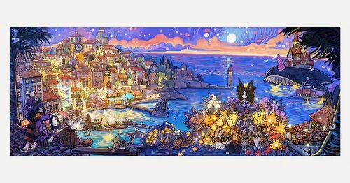 Изображение товара Пазл для взрослых Pintoo 1000 деталей, элементов: Уголок мира. Мечта о Средиземном море