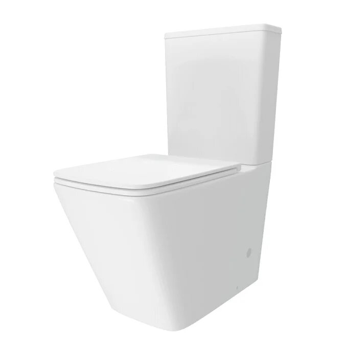 Унитаз-компакт напольный Teymi Helmi Vortex безободковый с микролифтом глянцевый белый