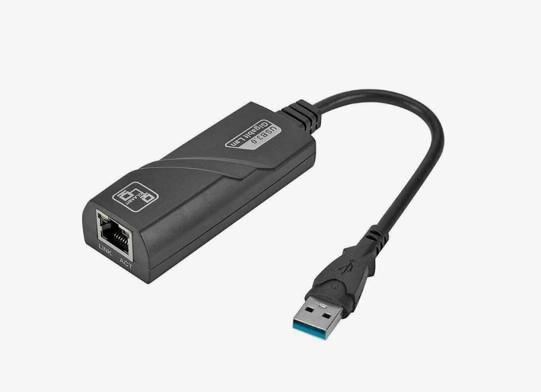 Адаптер сетевой USB LAN 10/1000 Mb, для компьютеров и ноутбуков, разъем LAN RJ-45