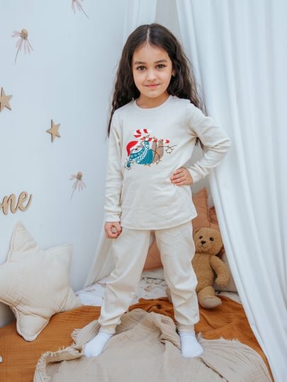 Пижама neo, размер 116, молочный