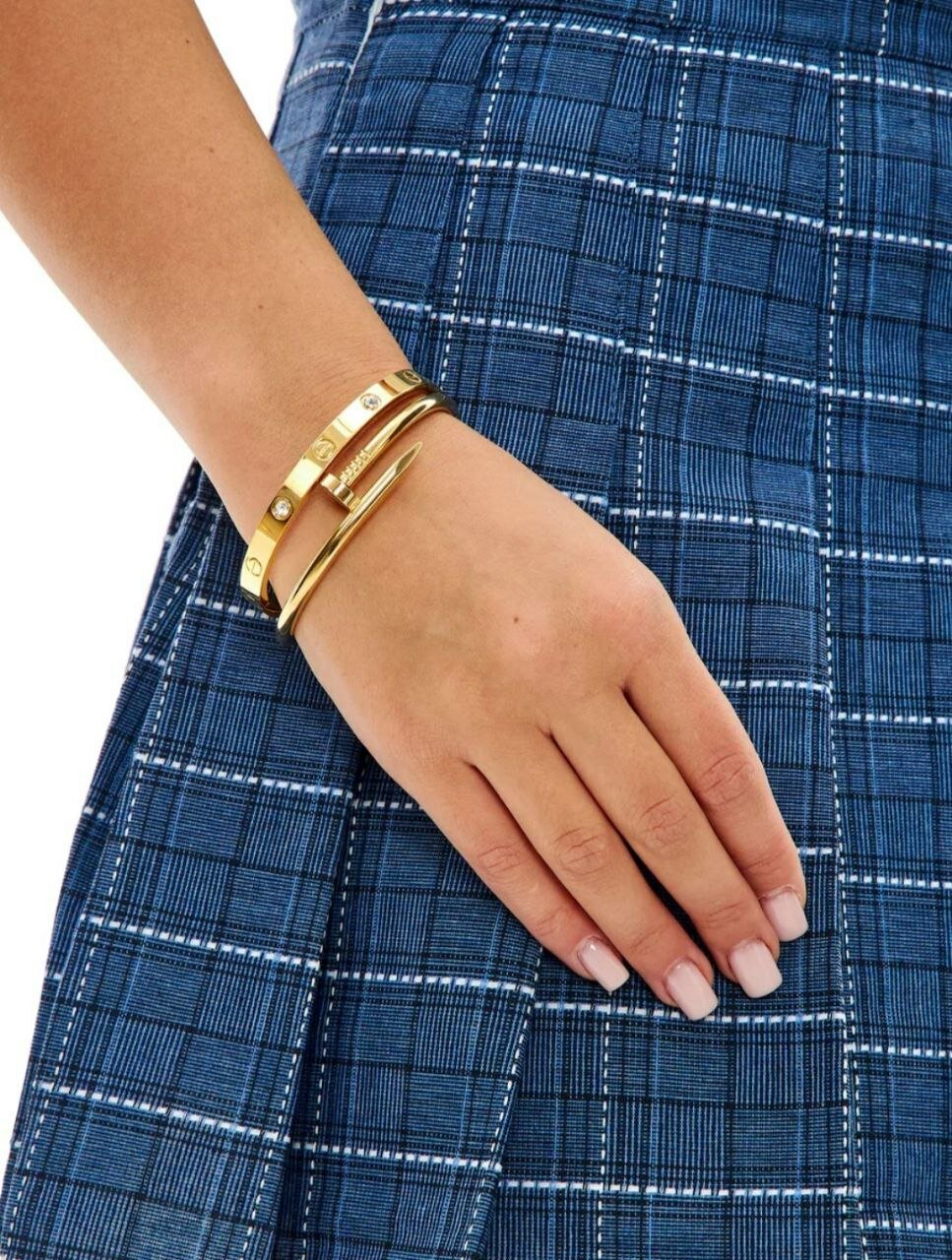 Браслет, размер 21 см, золото — фото 1