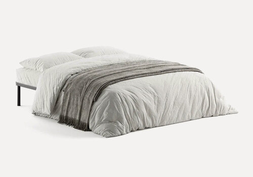 Изображение товара Кровать металлическая двуспальная Нонтон Мир, 160x200 см, ламели, черная