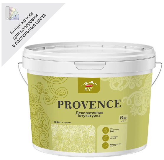 Параде Айс Провенс штукатурка декоративная белая (15кг)