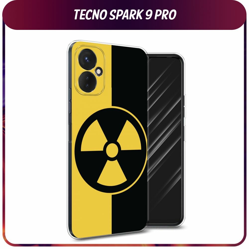 Чехол на Tecno Spark 9 Pro / Техно Спарк 9 Про с принтом "Эмблема черно-желтая"