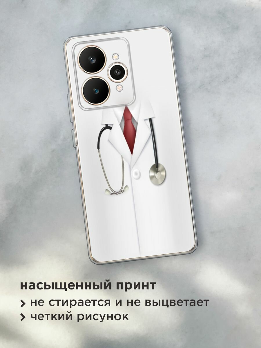 Силиконовый чехол на Realme 15 / Реалми 15 с принтом "Халат врача" — фото 1