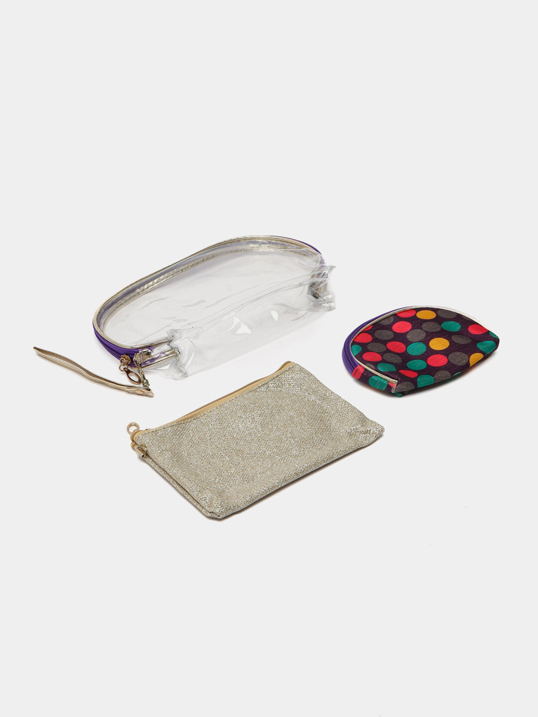 Комплект косметичек 3 шт., , фиолетовый — фото 1