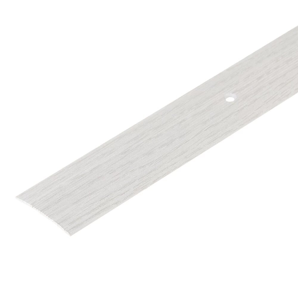 Порог алюминиевый одноуровневый стык 40х900 мм дуб ривалго белый ПилотПро Стык 125