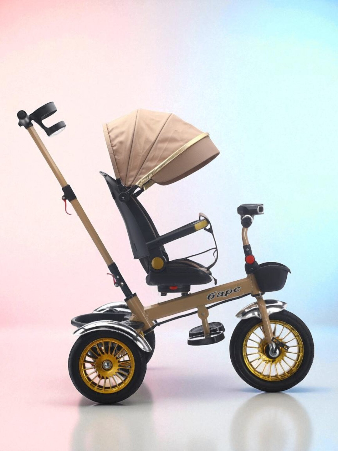 Детская многофункциональная вело-коляска 7 в 1 - Бежевый