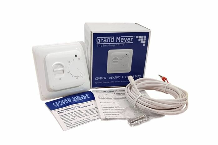 Терморегулятор Grand Meyer Mst-1с датчиком температуры механический белый — фото 1