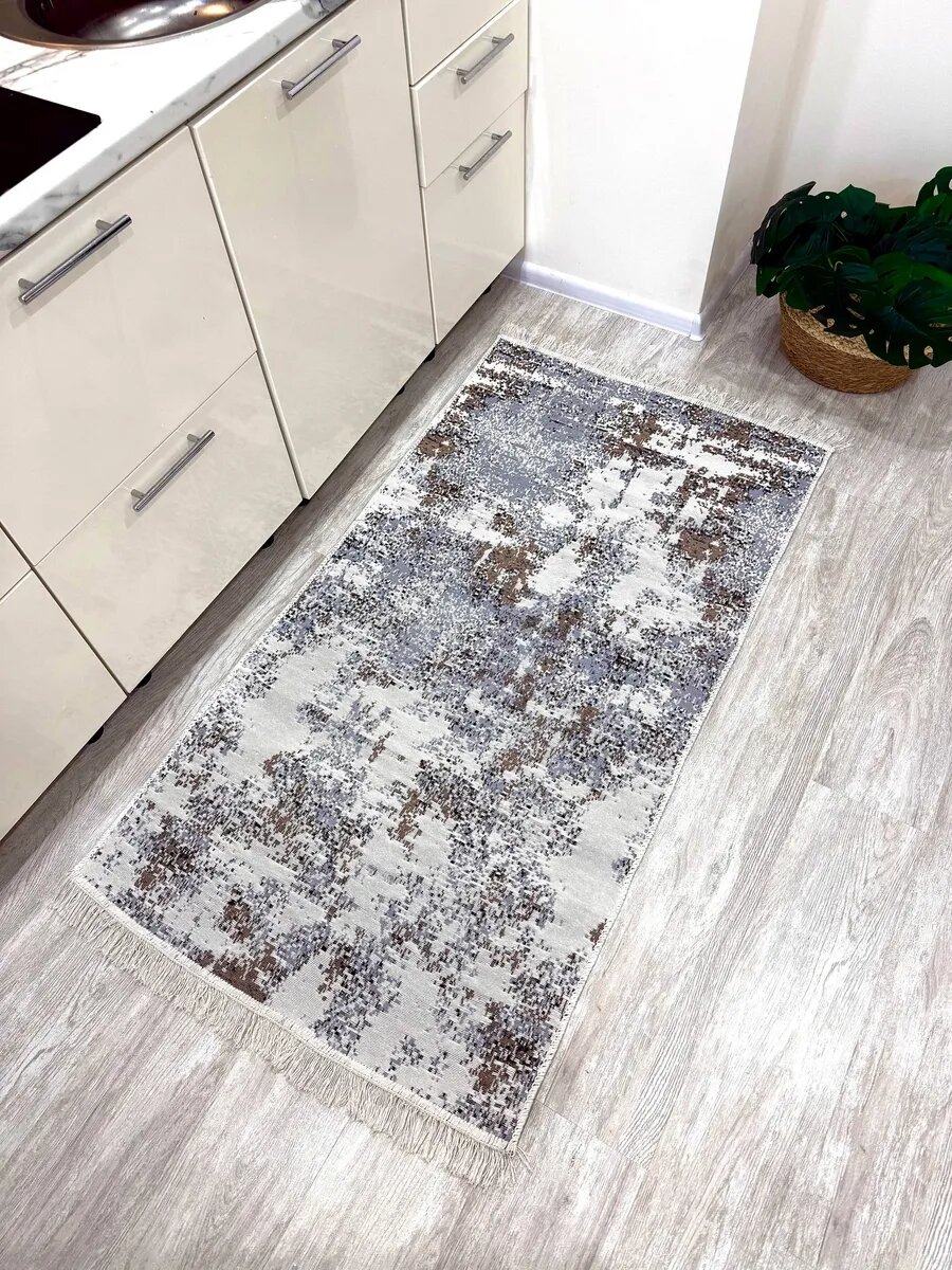 Килим хлопковый двусторонний 80х150 см, безворсовый ковер на пол, Турция — фото 1