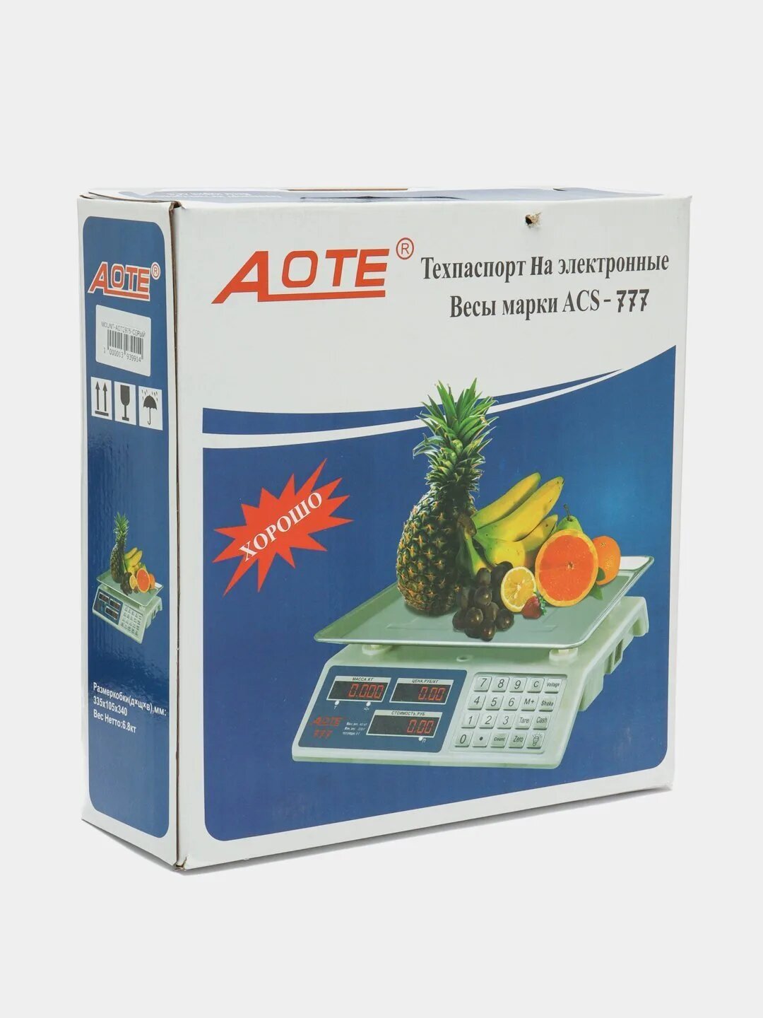 Электронные весы AOTE 777, настольные, до 40кг, с аккумулятором