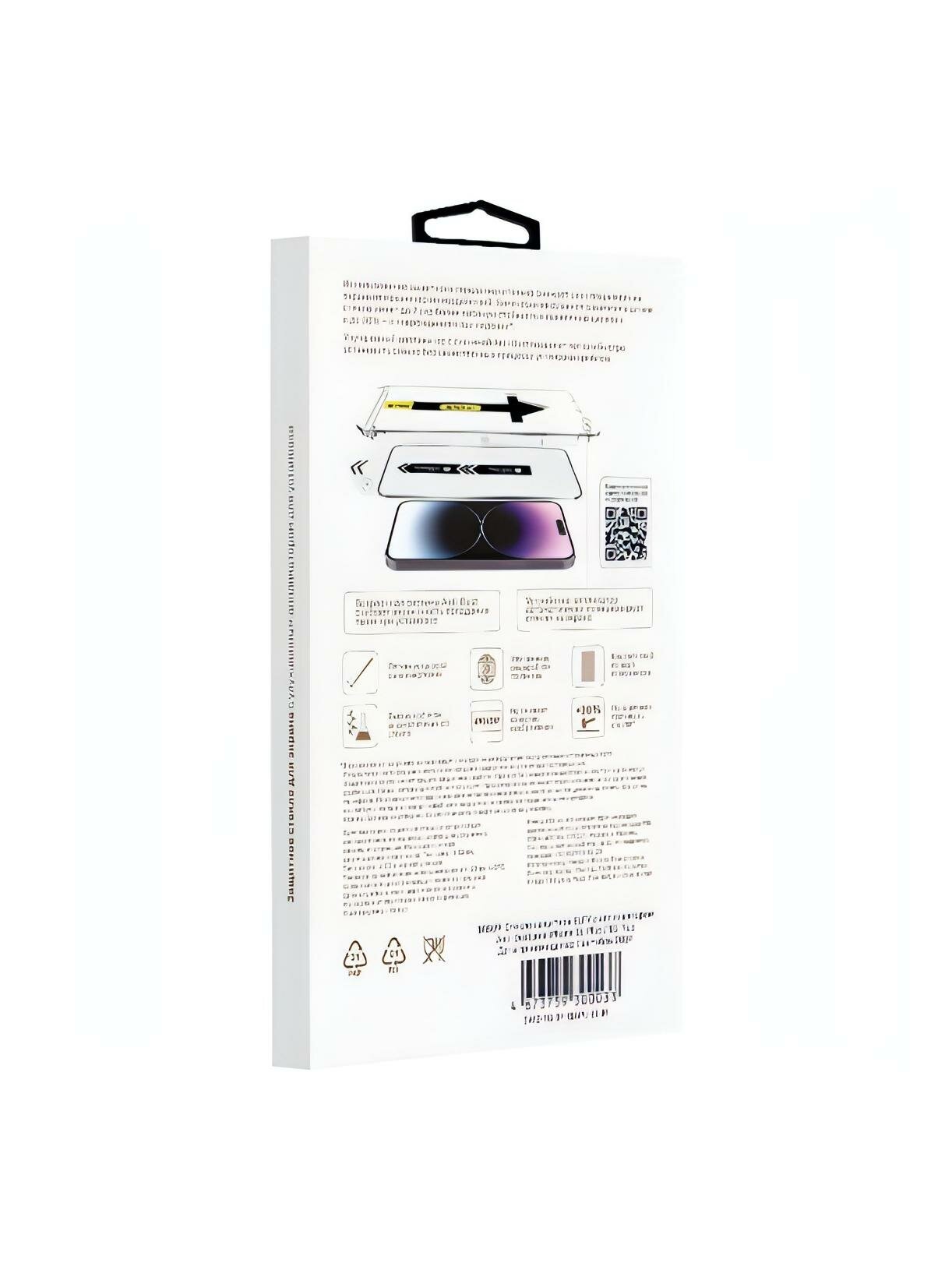 Защитное стекло ELFY с аппликатором Anti-Dust для iPhone 16+/ 15+ — фото 1