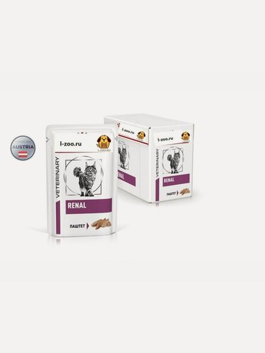 Изображение товара RENAL LOAF FELINE (паштет). Корм консервированный полнорационный диетический для взрослых кошек с хронической болезнью почек 85гр х12 шт